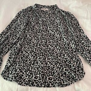 LOFT Animal Print Blouse